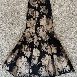 Xscape Black and Tan Floral Dress